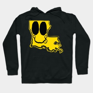 Louisiana Happy Face with tongue sticking out Hoodie